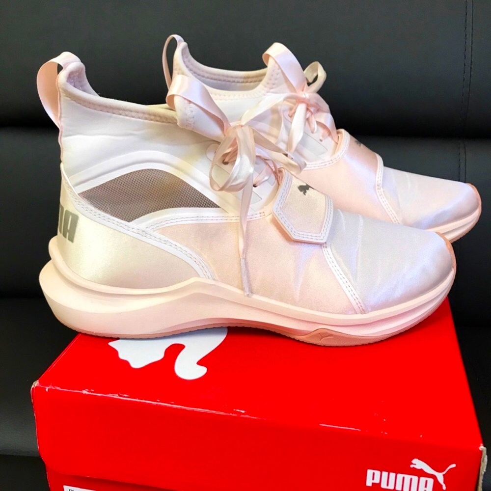 Women’s Pink Satin Puma Phenom EP sneakers